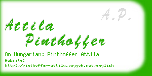 attila pinthoffer business card